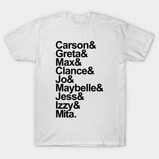 A League of Their Own (2022) Character List (Black) T-Shirt